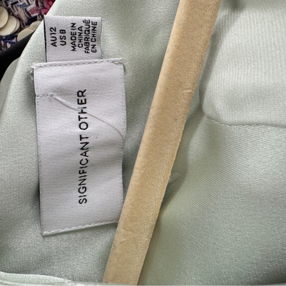 Significant Other Mint Green One-Shoulder Satin Dress - Picture 8 of 12